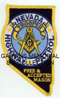 NEVADA,NEVADA HIGHWAY PATROL MASONIC 1